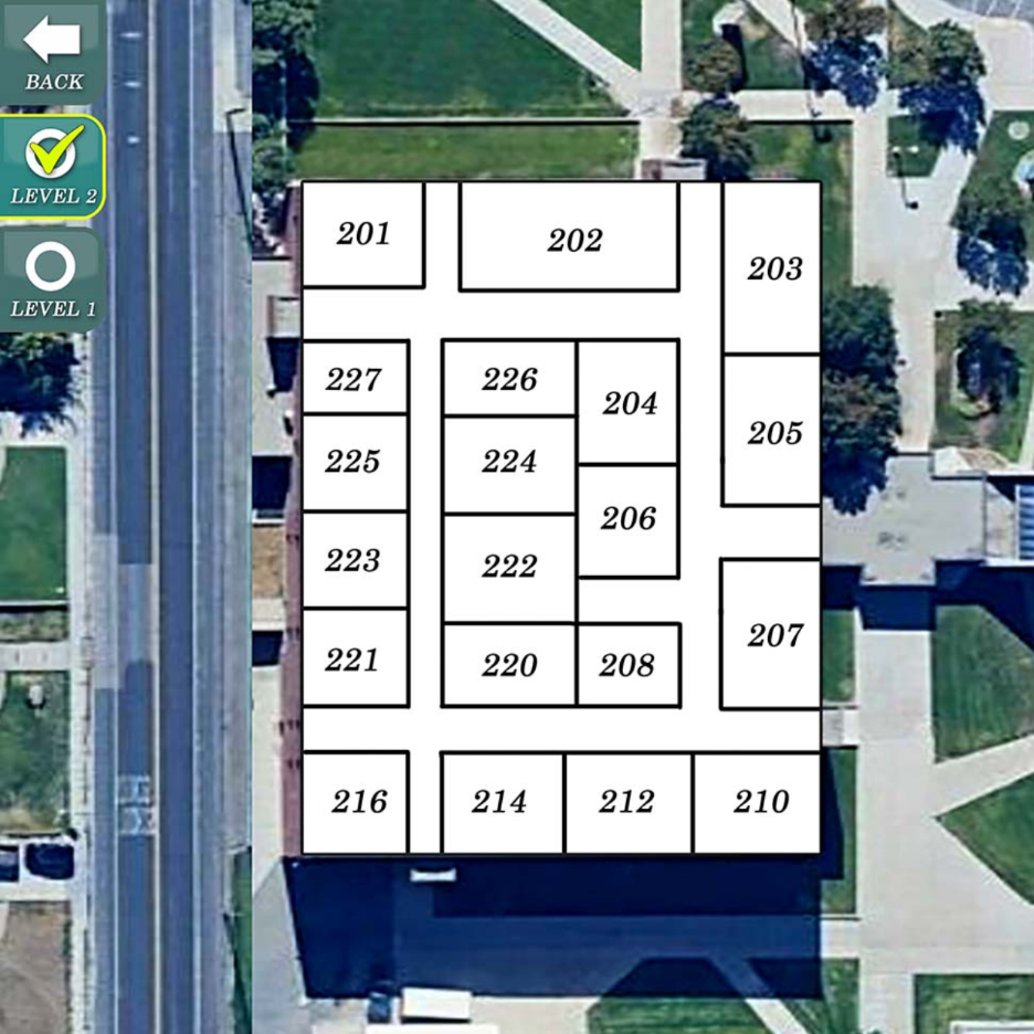 Floor map room selection example